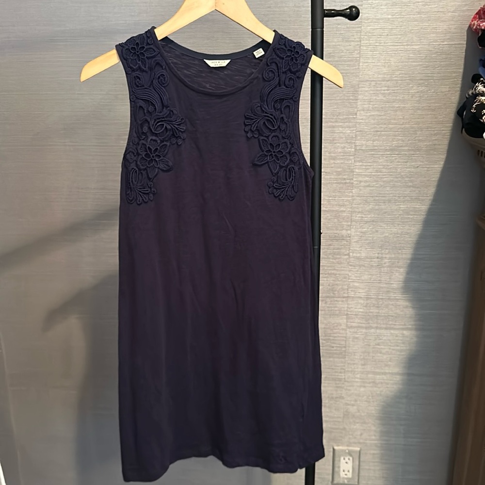 Jack Wills shift dress. Sleeveless in navy blue. Size US 4.